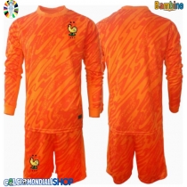 Maglie da calcio Francia Portiere Seconda Maglia Bambino Europei 2024 Manica Lunga (+ Pantaloni corti)
